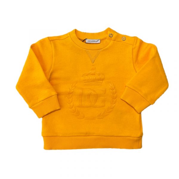 Dolce & Gabbana - Felpa giallo ocra per neonato