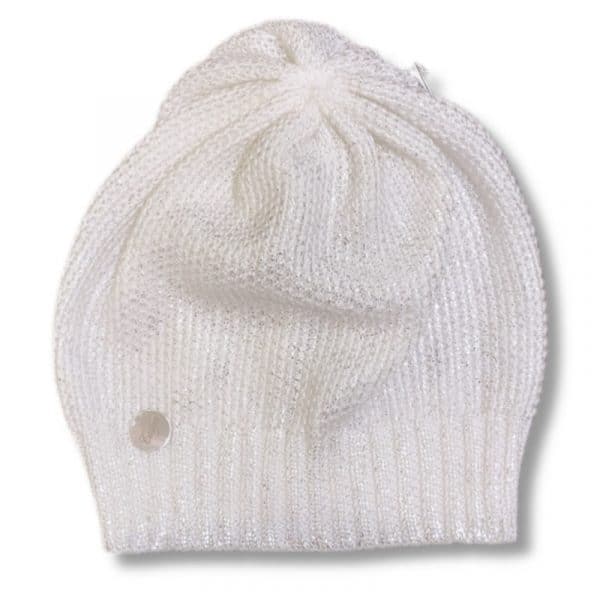 Catya - Cappello in lamex argento bimba