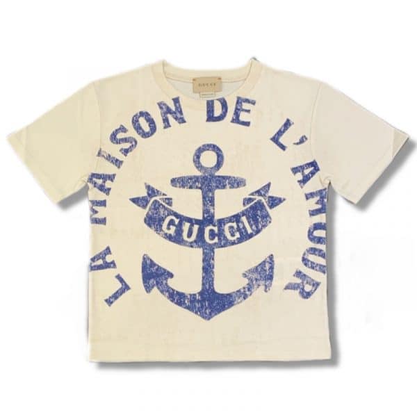 Gucci - T-shirt manica corta sabbia bimbo