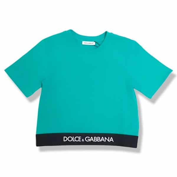 Dolce & Gabbana - T-shirt manica corta verde bimba