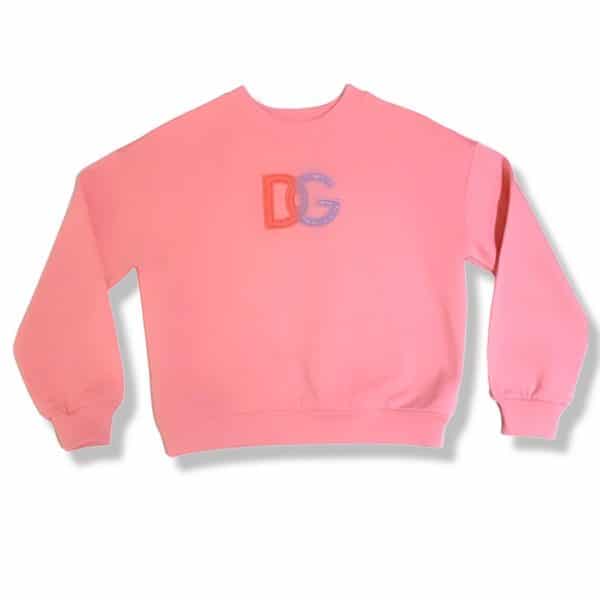 Dolce & Gabbana - Felpa manica lunga pink bimba