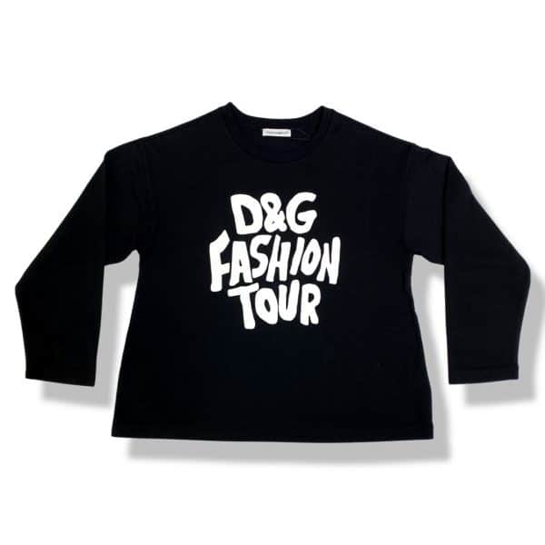 Dolce & Gabbana - T-shirt manica lunga black bimbi