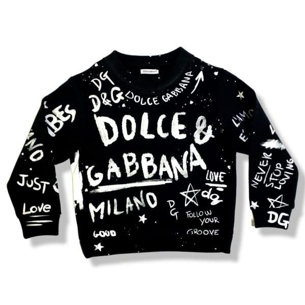 Dolce & Gabbana - Felpa manica lunga black bimbi