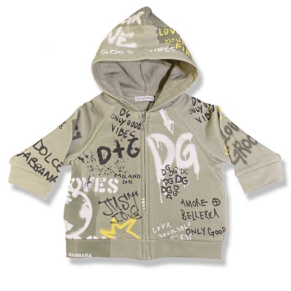 Dolce & Gabbana - Felpa con zip - Verde militare