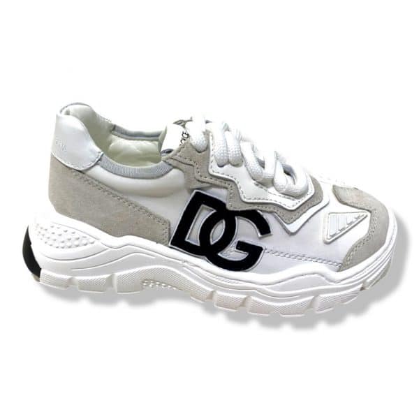 Dolce & Gabbana - Scarpa bianca e grigia per bimba