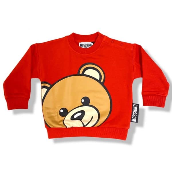 Moschino - Felpa manica lunga red per neonati