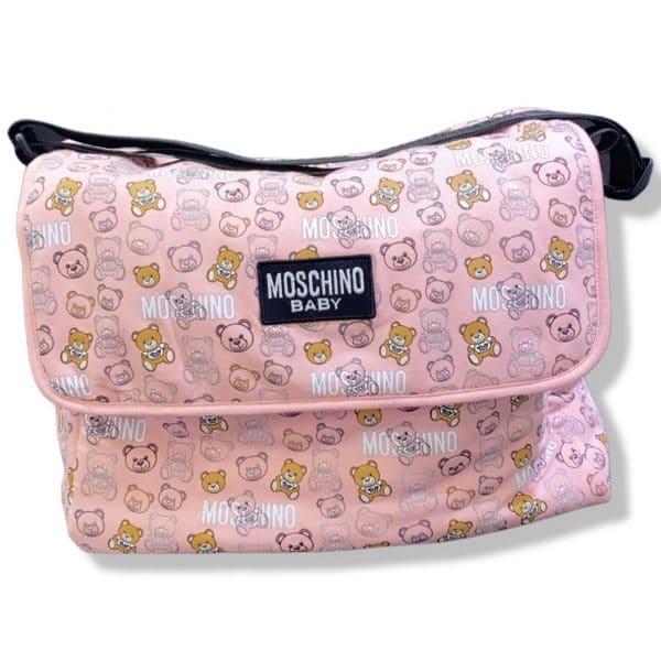 Moschino - Borsa fasciatoio rosa per neonata