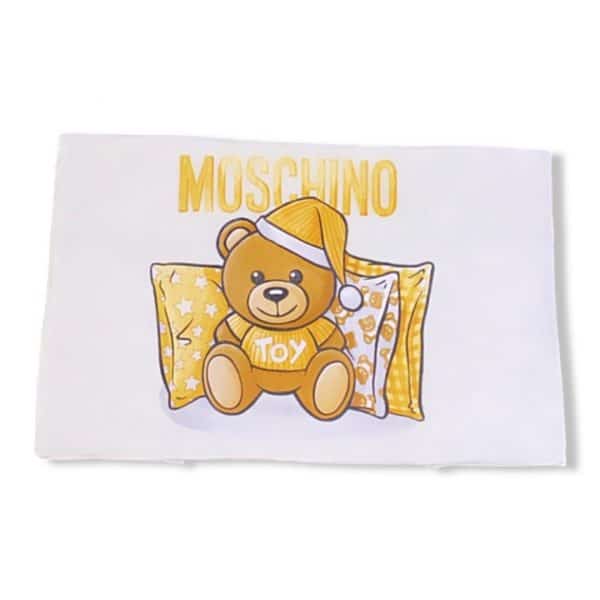 Moschino - Coperta con orsetto white per neonati
