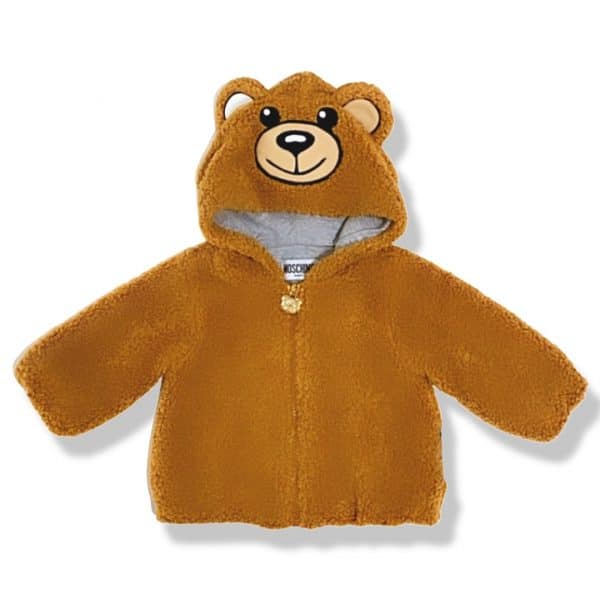 Moschino - Giubbino con orsetto brown per neonato