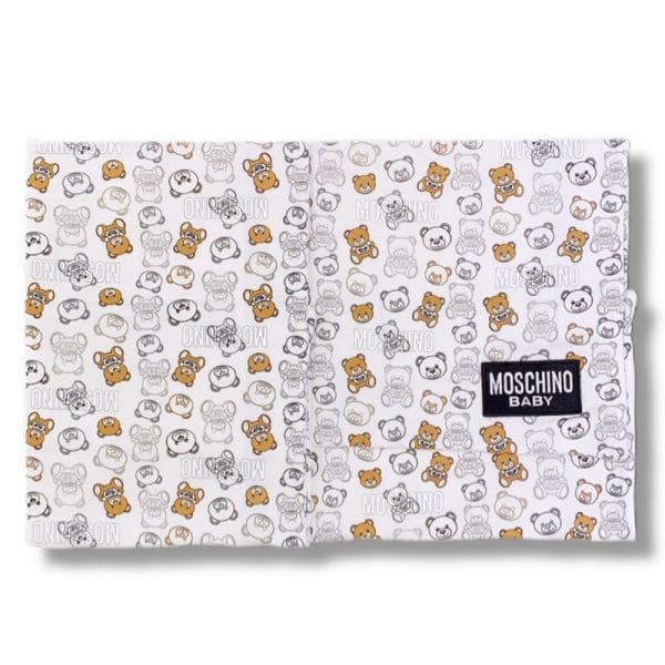 Moschino - Coperta con orsetti white per neonati