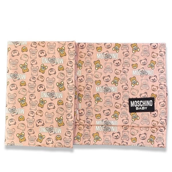 Moschino - Coperta con orsetti rosa per neonata