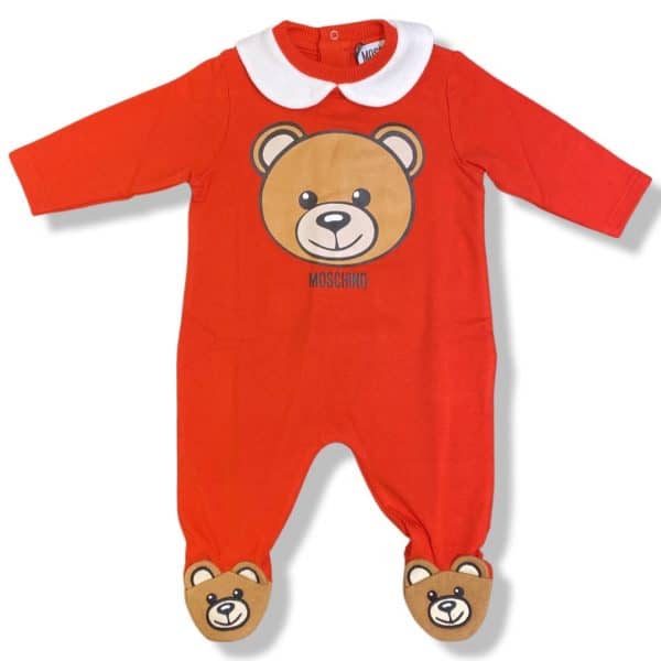 Moschino - Tutina in felpa red per neonato