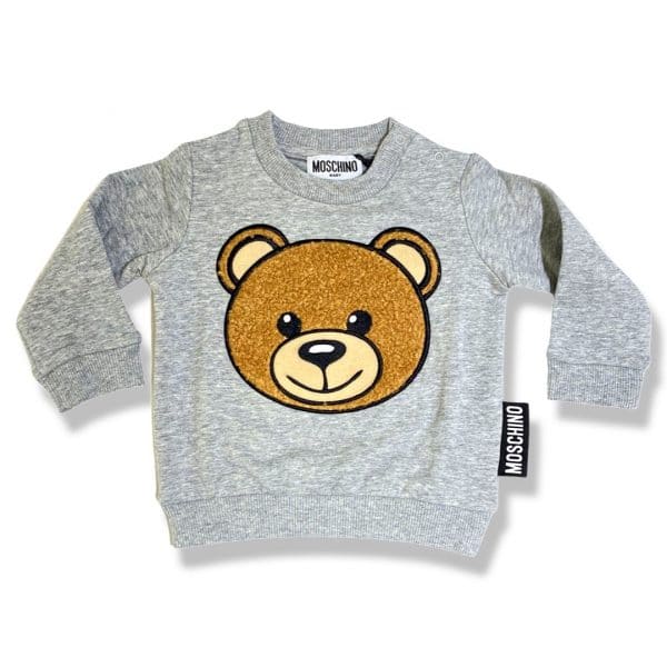 Moschino - Felpa manica lunga grigia per neonati