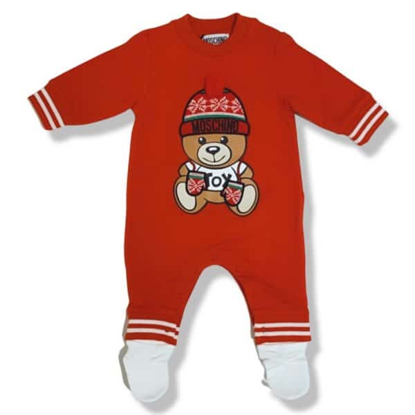 Moschino - Tutina in felpa red per neonato