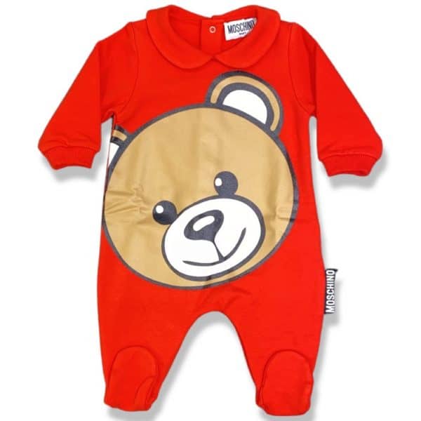 Moschino - Tutina in felpa red per neonato