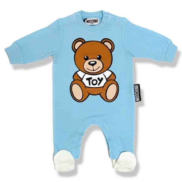 Moschino - Tutina in felpa cielo per neonato