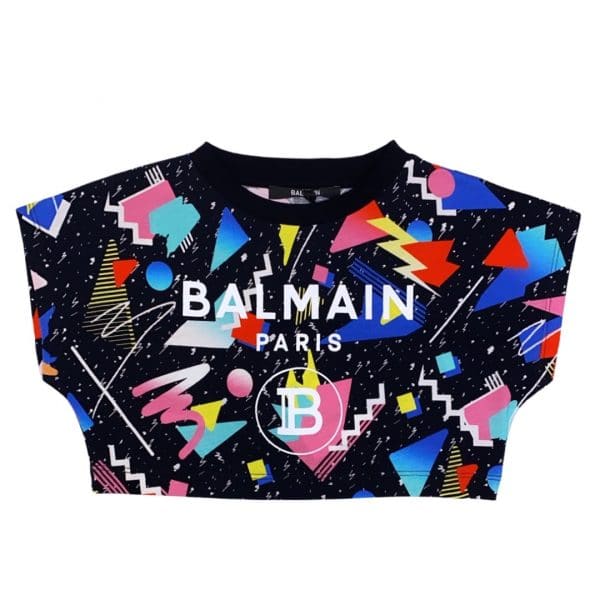 Balmain - T-shirt corta multicolor bimba