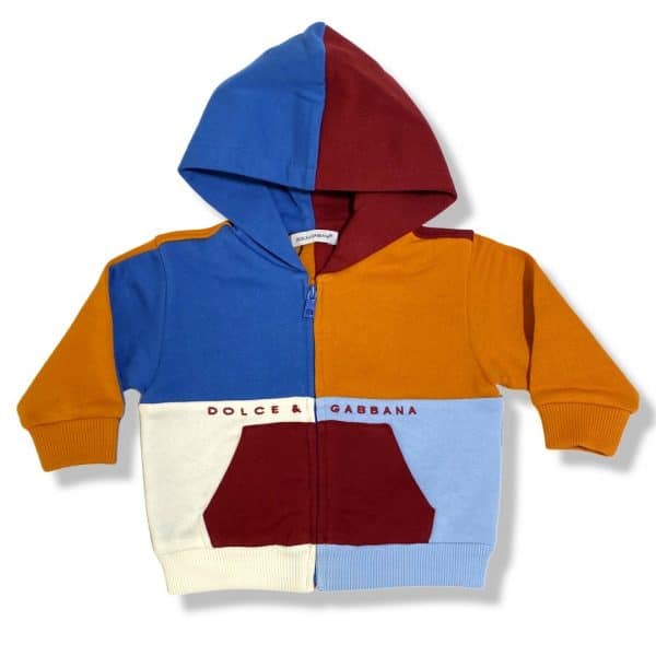 Dolce & Gabbana - Felpa con zip color per neonato