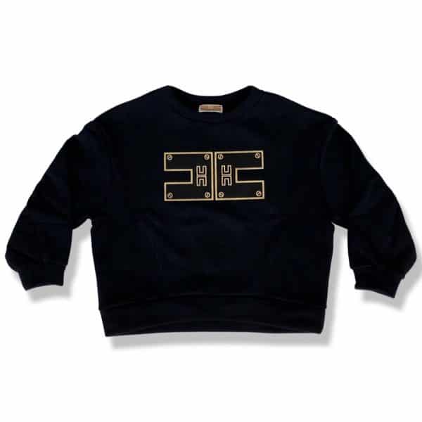 Elisabetta Franchi - Felpa con logo nera bimba