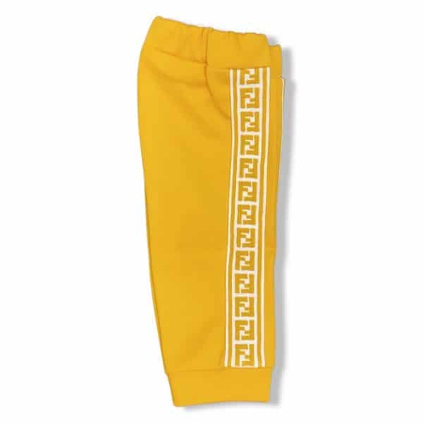 Fendi - pantalone con logo yellow per neonati