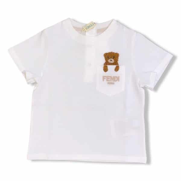Fendi - T-shirt manica corta - bianca