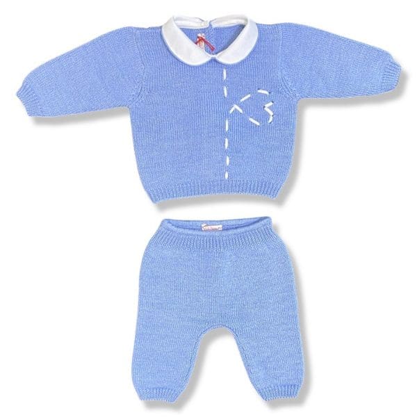 Scaldacuore - Completo due pezzi cielo per neonato