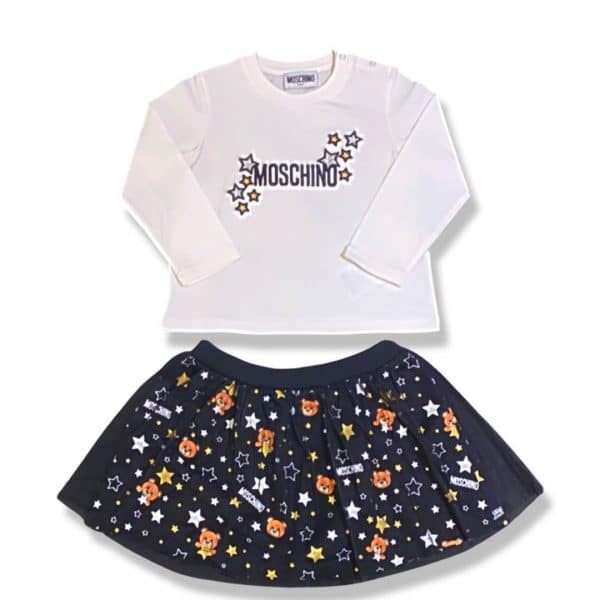 Moschino - T-shirt+gonna white per neonata
