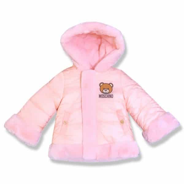 Moschino - Giubbino reversibile rosa per neonata