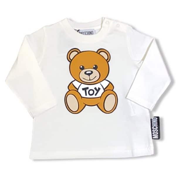 Moschino - T-shirt manica lunga white per neonati