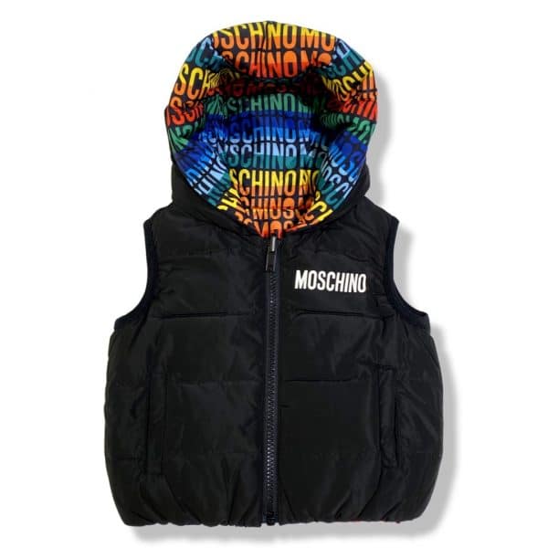 Moschino - Giubbino smanicato black per neonati