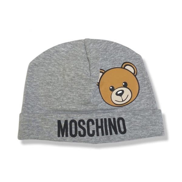 Moschino - Cappello in felpa grigio per neonati