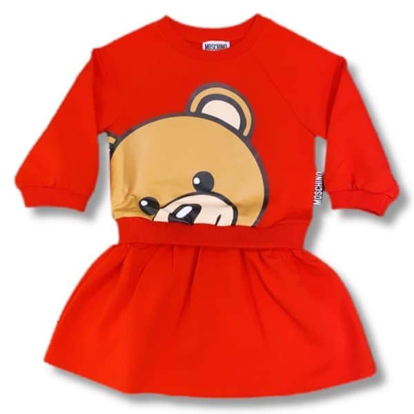 Moschino - Abito in felpa red bimba