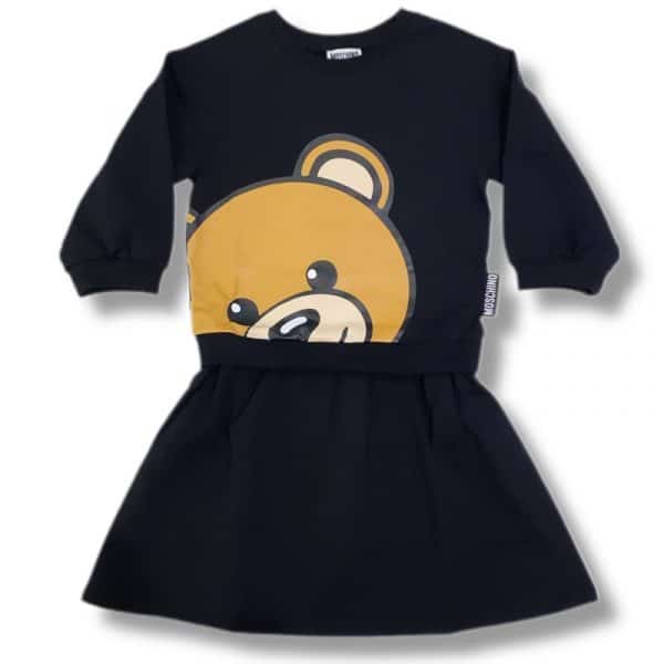 Moschino - Abito in felpa black bimba