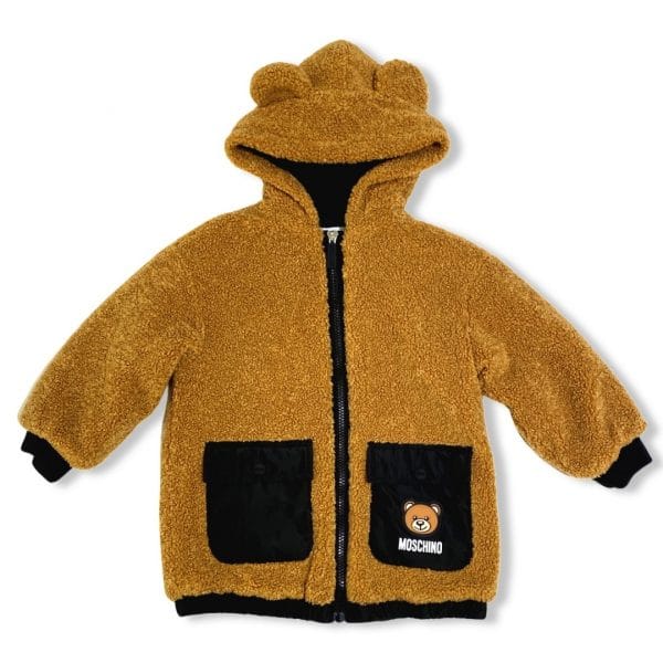 Moschino - Giubbino con orsetto marrone bimbi