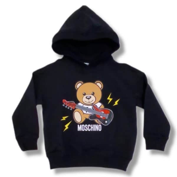 Moschino - Felpa con cappuccio black bimbi