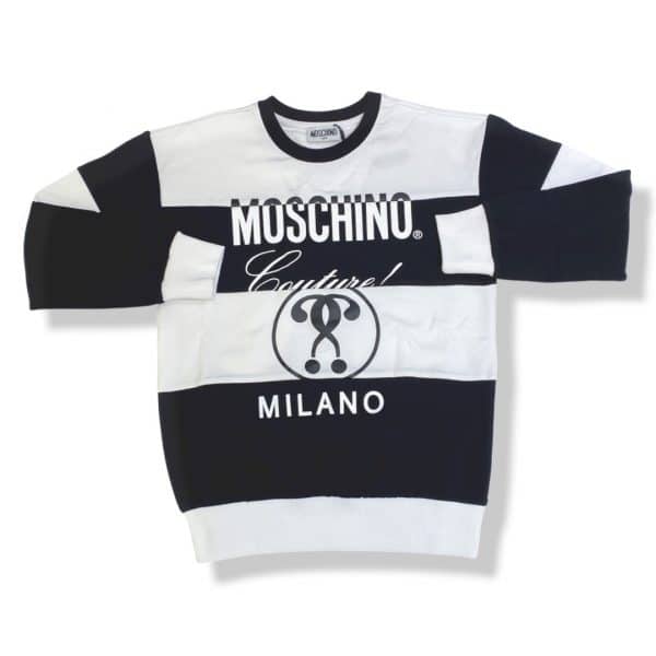 Moschino - Felpa manica lunga black and white bimbo