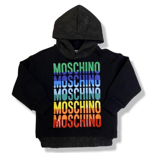 Moschino - Felpa manica lunga black per neonato
