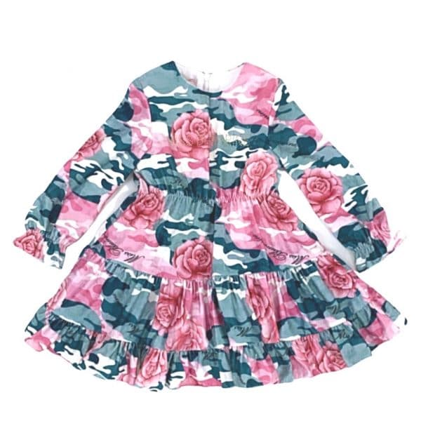 Miss Blumarine - Abito con fiori bambina multicolor bimba