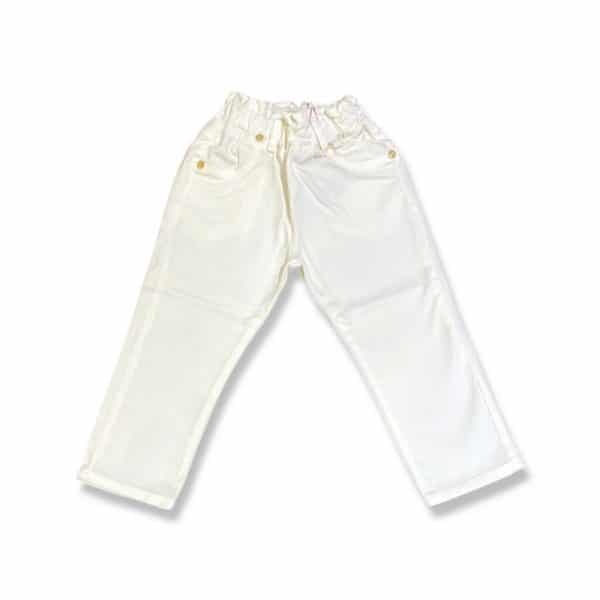 Miss Blumarine - Pantalone per bambina panna bimba