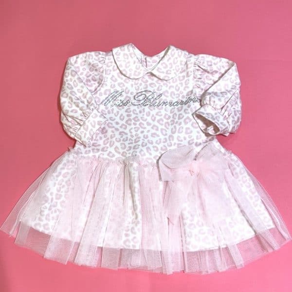 Miss Blumarine - Abito con tulle rosa per neonata