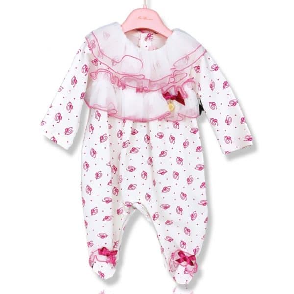 Miss Blumarine - Tutina con piedini white per neonata