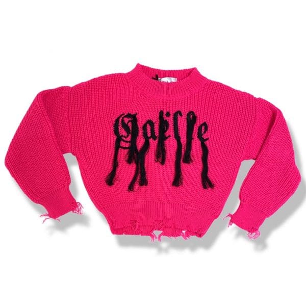 Gaelle - Maglia sfrangiata fucsia bimba