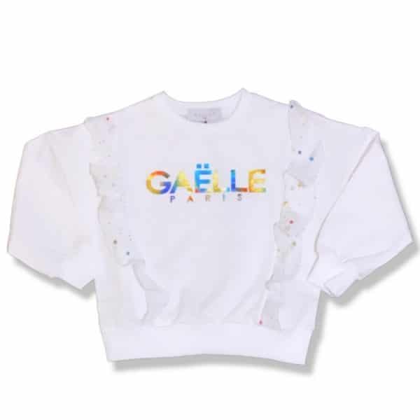 Gaelle - Felpa con stelle white da bimba