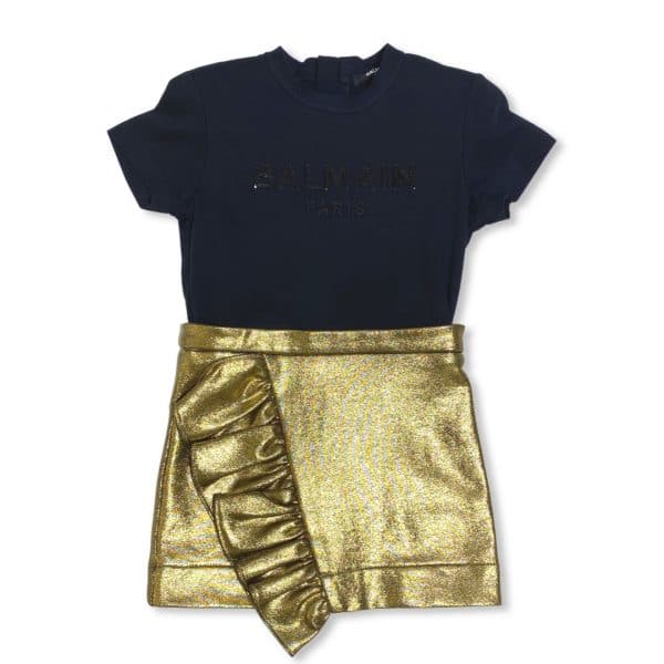 Balmain - Abito per bambina - Black Gold