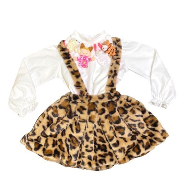 Miss Grant - Salopette teddy  bimba - Maculato