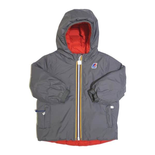 K-way - Giubbino Reversibile bimbo - Grigio rosso