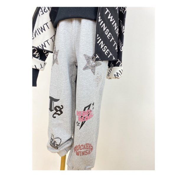 Twinset - Pantalone felpa bimba - Grigio