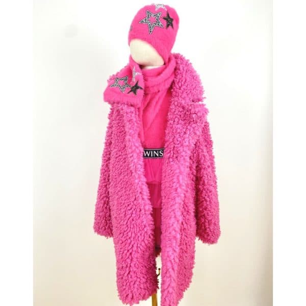 Twinset - Cappotto teddy bimba - Fucsia
