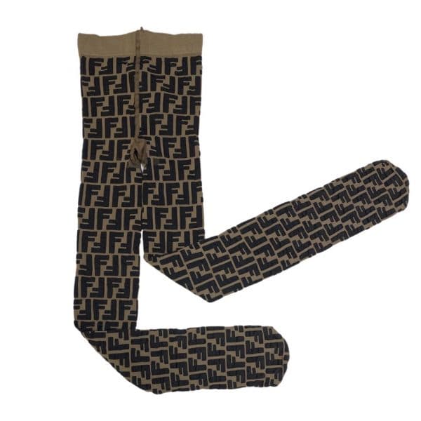 Fendi - Collant bambina - Marrone Nero