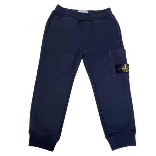 Stone Island - Pantalone in felpa bimbi - Blu